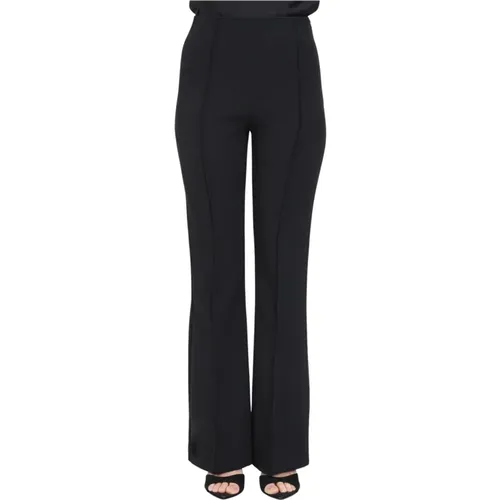 Schwarze Hose mit hoher Taille und ausgestelltem Bein , Damen, Größe: L - Only - Modalova