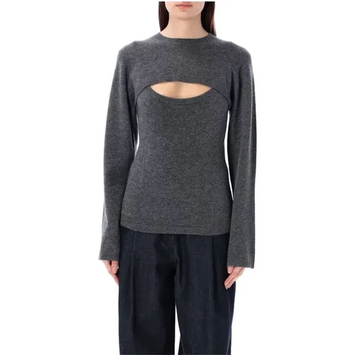 Women's Clothing Knitwear Grey Melange Ss24 , female, Sizes: XS, 2XS - The Garment - Modalova
