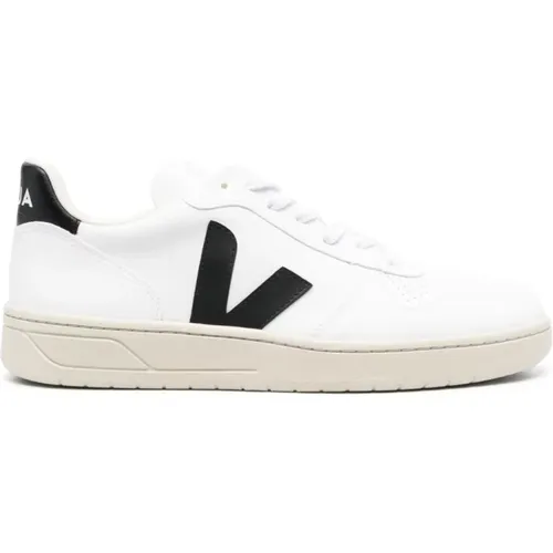 Stilvolle Weiße Schwarze Schuhe , Herren, Größe: 40 EU - Veja - Modalova