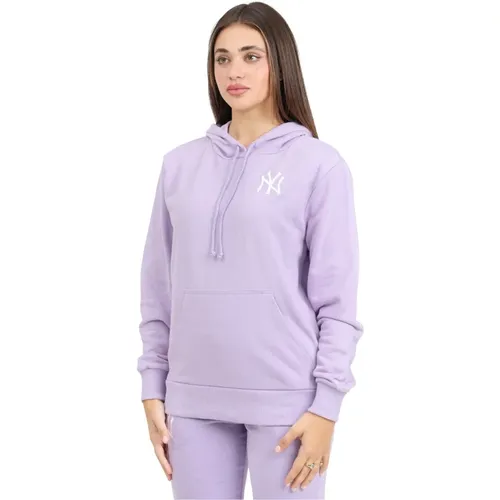 MLB League Essential Hoodie Lila , Damen, Größe: XS - new era - Modalova