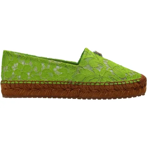 Lace espadrilles , female, Sizes: 6 UK - Dolce & Gabbana - Modalova