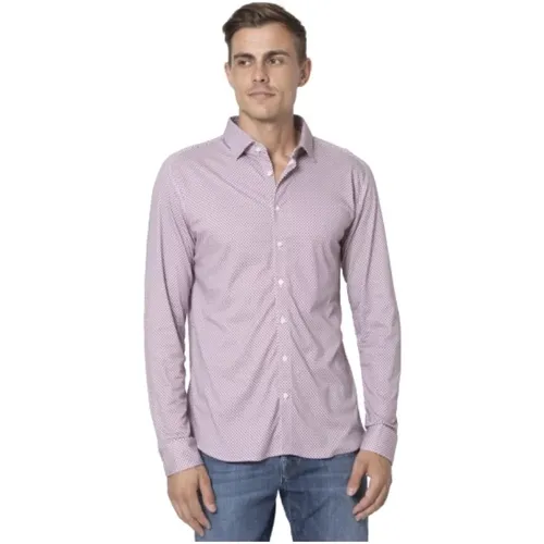 Magenta Hemd mit geometrischem Muster , Herren, Größe: 2XL - Desoto - Modalova