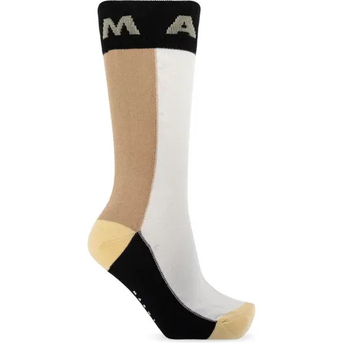 Socken mit Logo , Damen, Größe: M - Marni - Modalova