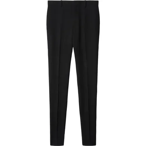 Wool Skinny Trousers with Flared Hem , male, Sizes: L, M - Off White - Modalova