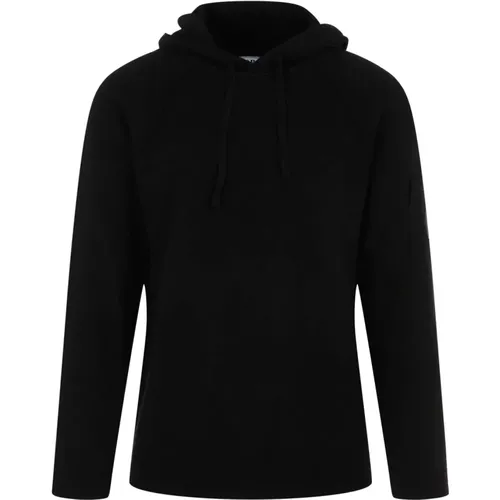 Schwarzer Strickhoodie , Herren, Größe: XL - C.P. Company - Modalova