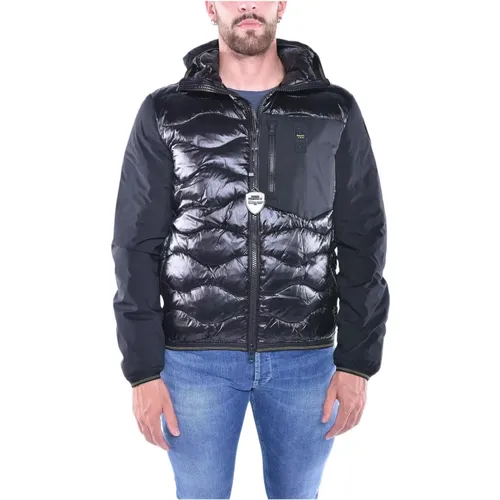 Monocromatic Nylon Puffer Jacket , male, Sizes: S, M, L, XL - Blauer - Modalova