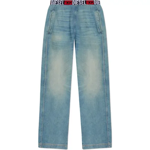 Straight Jeans, male, , Size: XL Jeans with raw finish D-Martian-S - Diesel - Modalova