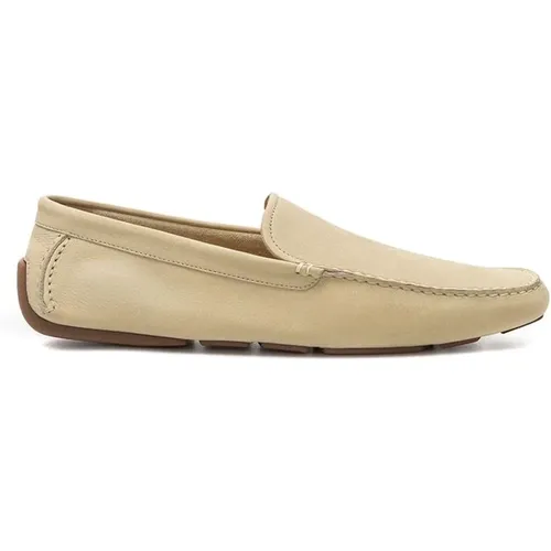 Loafers, male, , Size: 9 US Leather Slip-On Shoes - Bally - Modalova