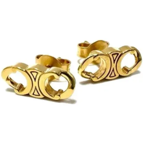 Pre-owned Jewellery, female, , Size: ONE SIZE Pre-owned Metal earrings - Celine Vintage - Modalova