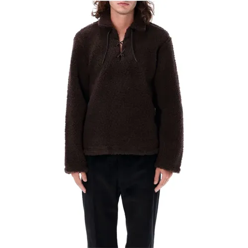 Fleece Tie-Up Pullover , male, Sizes: M - Bode - Modalova