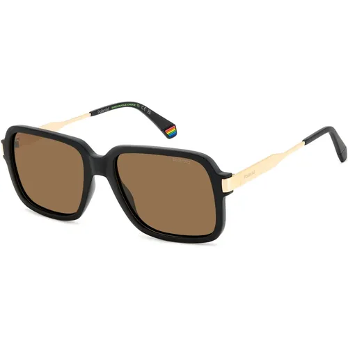 Sunglasses, male, , Size: 56 MM Matte /Brown Sunglasses - Polaroid - Modalova