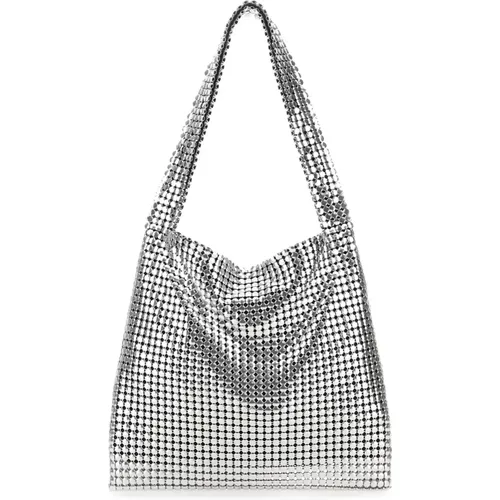 Metal Mesh Pixel Shoulder Bag , female, Sizes: ONE SIZE - Paco Rabanne - Modalova