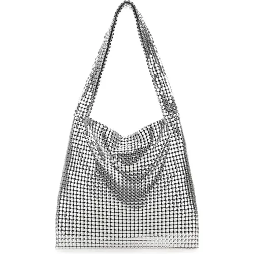 Shoulder Bags, female, , Size: ONE SIZE Metal Mesh Pixel Shoulder Bag - Paco Rabanne - Modalova