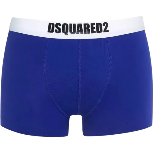 Blaue Logo-Boxer , Herren, Größe: 2XL - Dsquared2 - Modalova