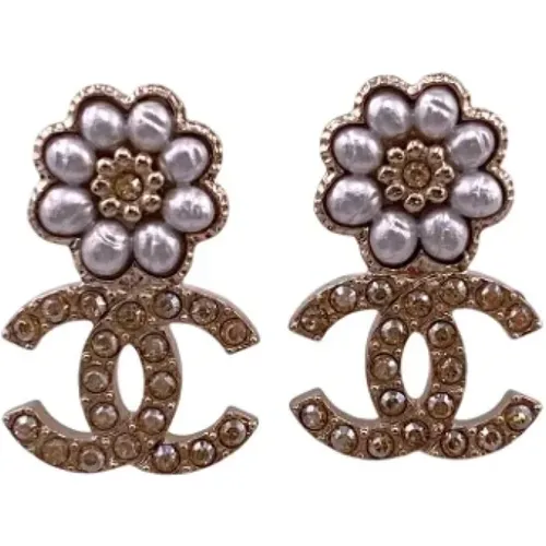 Pre-owned Jewellery, female, , Size: ONE SIZE Pre-owned Fabric earrings - Chanel Vintage - Modalova