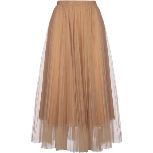 Tulle Midi Skirt Elasticated Waist , female, Sizes: 2XS - Ermanno Scervino - Modalova