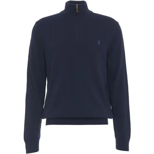 Blauer Strickpullover Aw24 für Männer , Herren, Größe: L - Ralph Lauren - Modalova