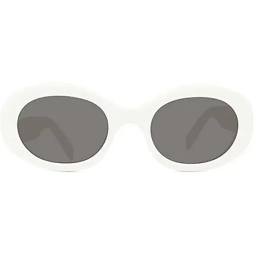 Weiße Sonnenbrille für Frauen , Damen, Größe: 52 MM - Celine - Modalova