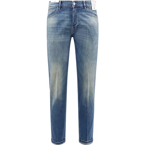 Blaue Jeans mit Knopfverschluss , Herren, Größe: W29 - PT Torino - Modalova