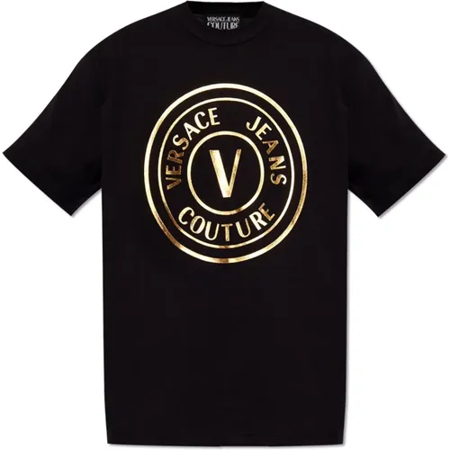 T-Shirts, male, , Size: S Logo-printed T-shirt - Versace Jeans Couture - Modalova