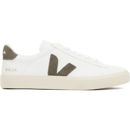Weiße Sneakers mit Khaki-Details , Herren, Größe: 45 EU - Veja - Modalova