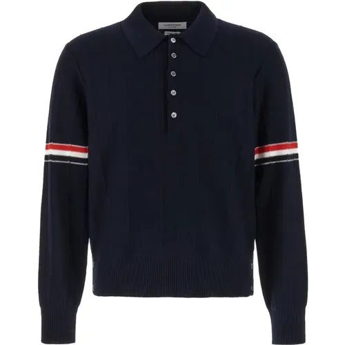 Polo Shirts, male, , Size: S Classic Polo Shirt - Thom Browne - Modalova