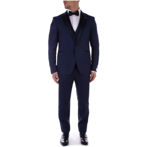 Single Breasted Suits, male, , Size: M Single Breasted Suit Set - Tagliatore - Modalova