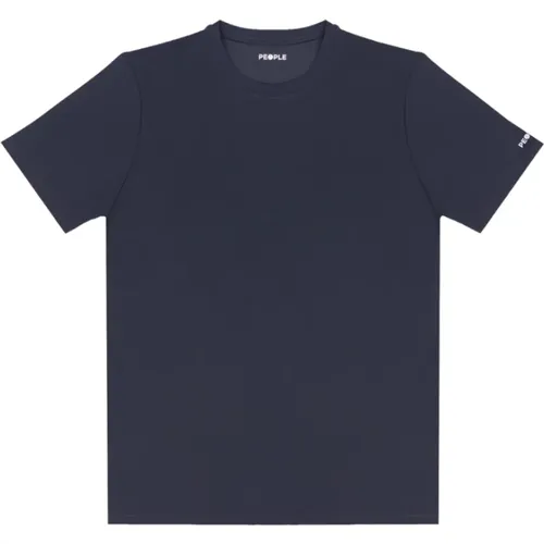 Reflektierendes Logo Blaues Tech-T-Shirt Nanzoi - People of Shibuya - Modalova