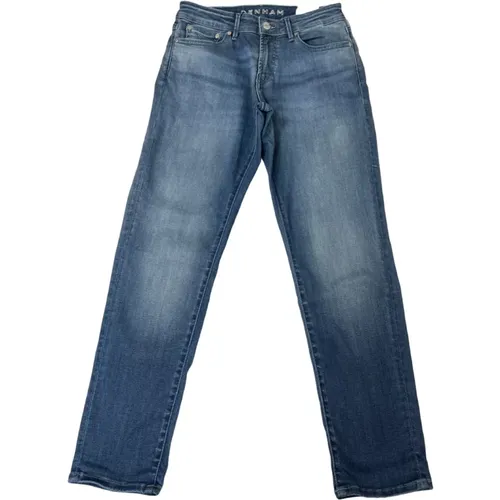 Straight Jeans, male, , Size: W25 L28 Girlfriend Tapered Fit Mid Jeans - Denham - Modalova