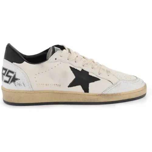 Cracked Leather Star Sneakers , male, Sizes: 7 UK - Golden Goose - Modalova