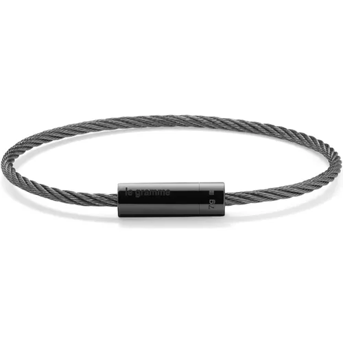 Bracelets, unisex, , Size: 2XS Cable Bracelet - Le Gramme - Modalova