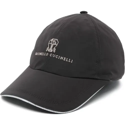 Caps, male, , Size: L Cut-Out Adjustable Strap Cap - BRUNELLO CUCINELLI - Modalova