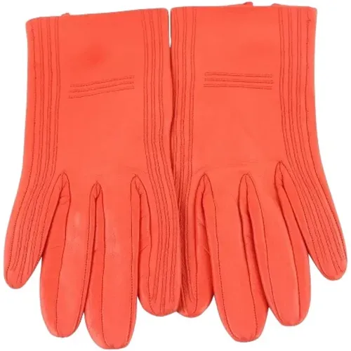 Pre-owned Leather gloves , female, Sizes: ONE SIZE - Hermès Vintage - Modalova