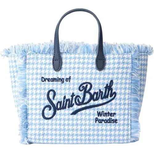 Tote Bags, female, , Size: ONE SIZE Mini Hand Bags with Fringes and Logo Embroidery - MC2 Saint Barth - Modalova