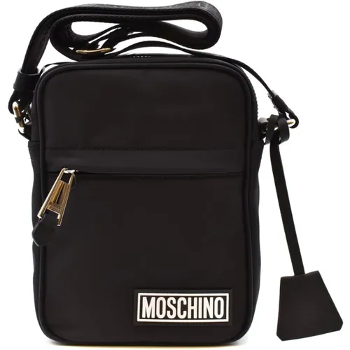 Stylish Men`s Cross Body Bag , male, Sizes: ONE SIZE - Moschino - Modalova