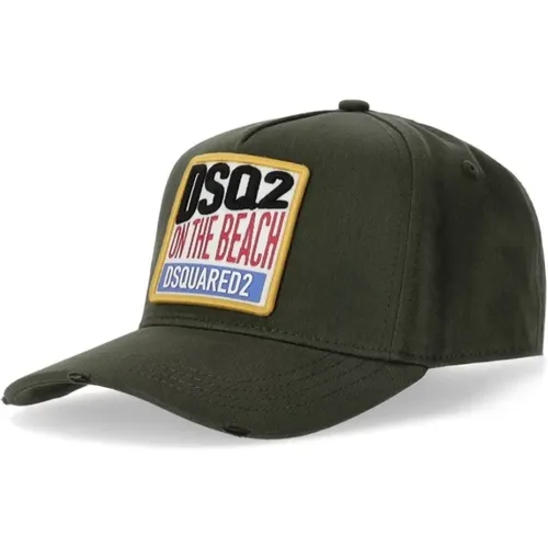 Tropical Military Baseball CAP , male, Sizes: ONE SIZE - Dsquared2 - Modalova