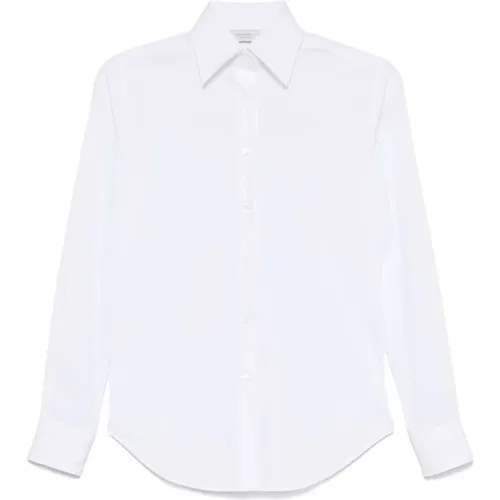 Shirts, female, , Size: L Cotton Blend Stretch Shirt - Mazzarelli - Modalova