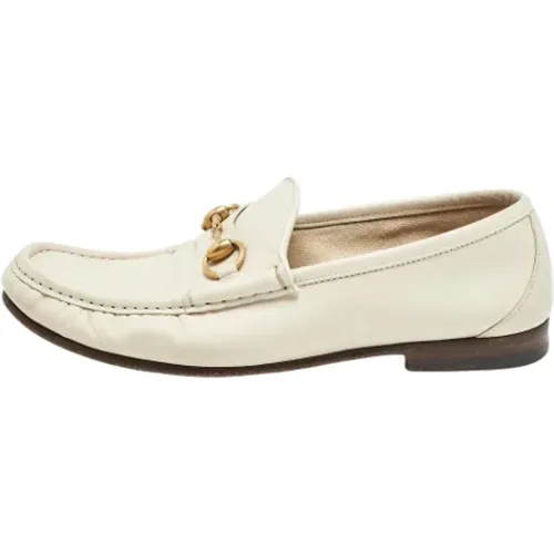 Pre-owned Leather flats , male, Sizes: 7 1/2 UK - Gucci Vintage - Modalova