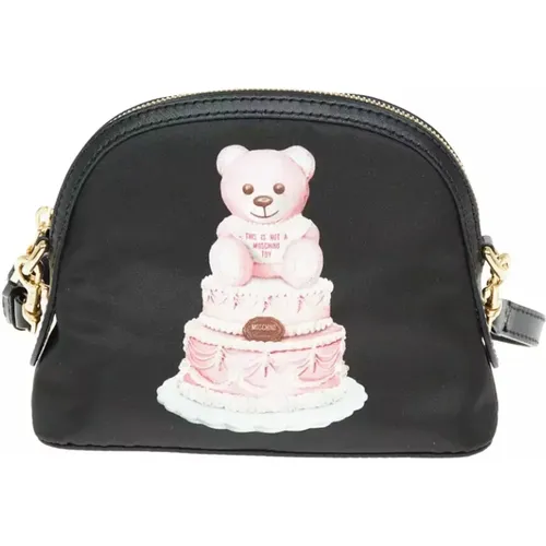 Cross Body Bags, female, , Size: ONE SIZE Teddy Bear Cake Print Clutch Bag - Moschino - Modalova