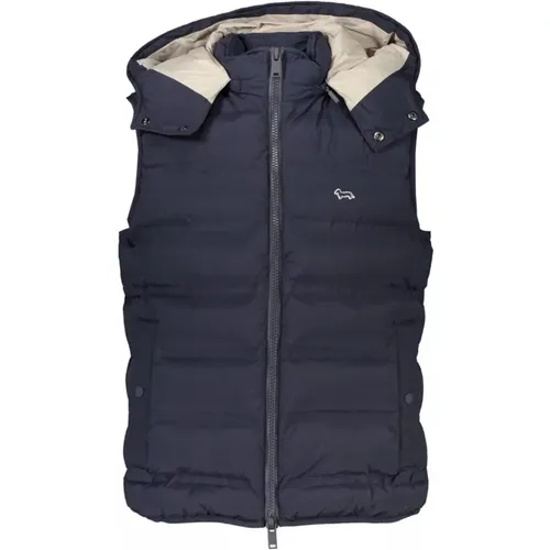 Vests, male, , Size: S Men's hooded gilet with logo on the front - XL - Harmont & Blaine - Modalova