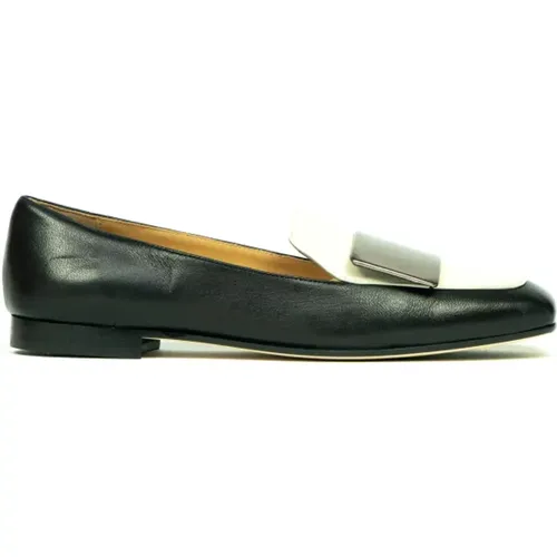 Nappa Loafer mit Plakette , Damen, Größe: 40 EU - Prosperine - Modalova