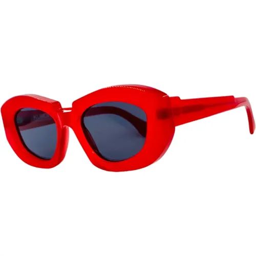 Rote X23 Maske mit Grauen Gläsern - Kuboraum - Modalova
