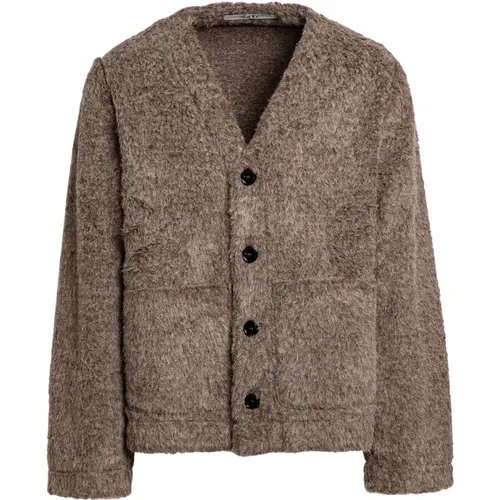 Kurze Cardigan Strickjacke , Herren, Größe: S - Séfr - Modalova