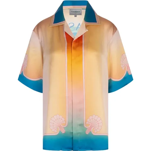 L'Arc Coloré Silk Shirt , female, Sizes: S, L - Casablanca - Modalova