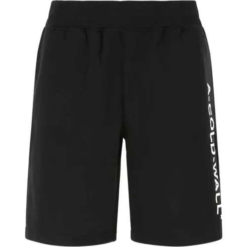 Schwarze Baumwoll -Bermuda -Shorts , Herren, Größe: L - A-COLD-WALL - Modalova