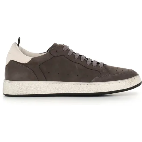 Anthracite Sneaker in Nubuck , male, Sizes: 9 UK, 7 UK, 12 UK, 6 UK - Officine Creative - Modalova