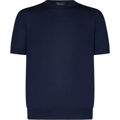 T-Shirts, male, , Size: XL Cashmere Silk T-shirt and Polo - Drumohr - Modalova