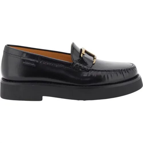 Timeless Leather Loafers with T Buckle , female, Sizes: 4 UK, 7 UK, 5 UK - TOD'S - Modalova