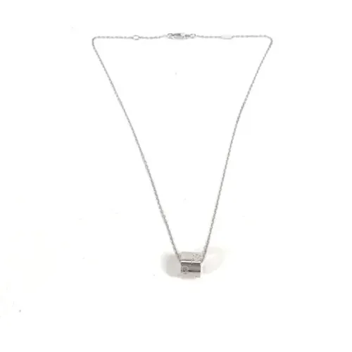 Pre-owned Jewellery, female, , Size: ONE SIZE Pre-owned White Gold necklaces - Gucci Vintage - Modalova