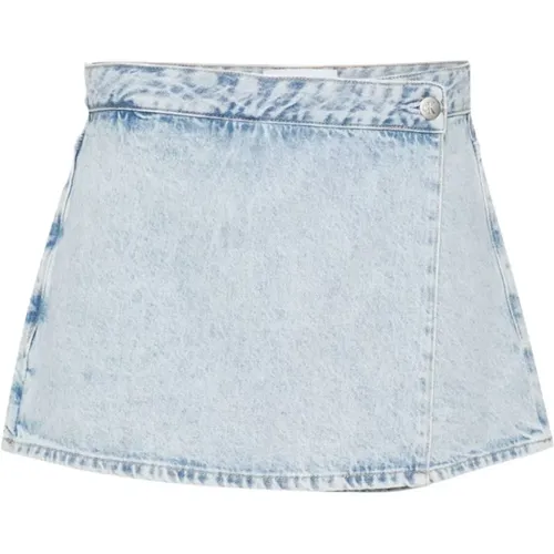 Clear Denim Shorts , female, Sizes: W28, W27, W26, W29 - Calvin Klein Jeans - Modalova